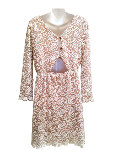 Ladies Round Neck Lace Dress
